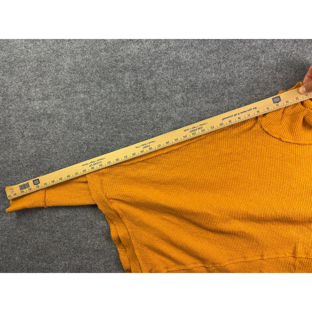 Free People We The Free Top Womens Medium Yellow Thermal Mock Neck OB1265755 - Picture 5 of 7